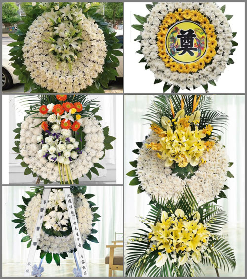 山东济宁汶上县寅寺镇崔辛庄村花圈速递